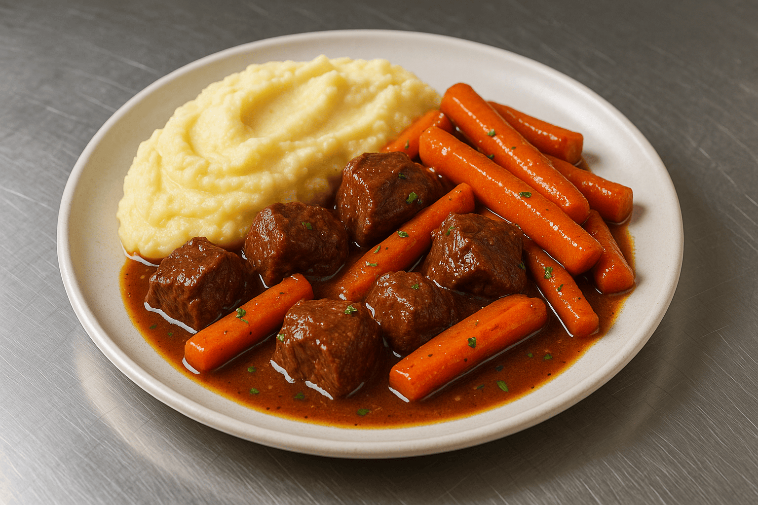 Bœuf carottes & purée de pomme de terre